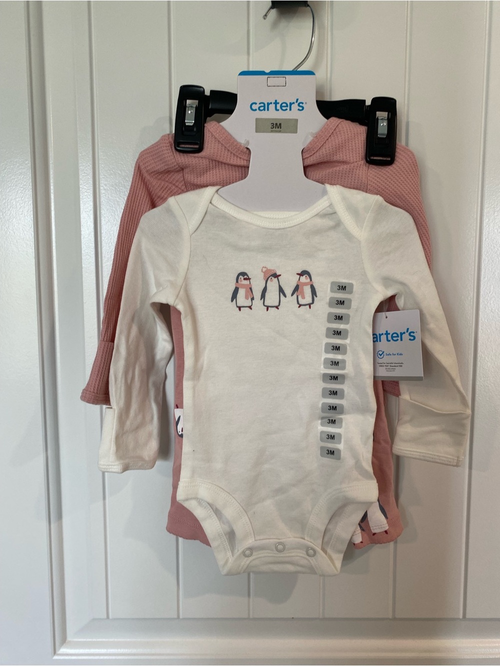 Carter's Baby 3 Piece Set in Cream and Dusty Rose